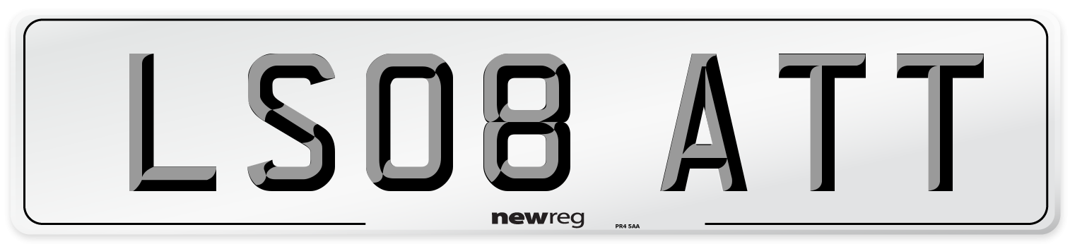 LS08 ATT Number Plate from New Reg